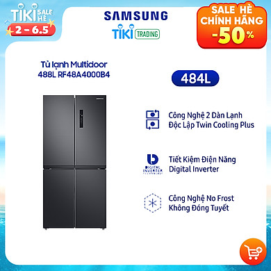 Tủ lạnh Samsung Inverter 488 lít RF48A4000B4/SV model 2021 – Hàng chính hãng (chỉ giao HCM)