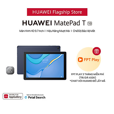 Máy Tính Bảng HUAWEI MatePad T 10 | Hiệu Suất Mượt Mà | Chế Độ Bảo Vệ Mắt | Âm Thanh Nổi Sống Động | Hàng Chính Hãng