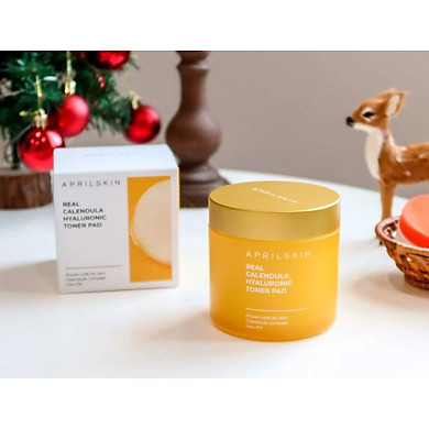 Aprilskin Set mặt nạ lột tẩy tế bào chết Real Calendula Peel Off Pack & Real Calendula Peeling Pad