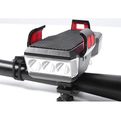 USB LED Bike Headlight Front Lamp 130dB Horn Phone Holder Power Bank – >>> top1shop >>> tiki.vn