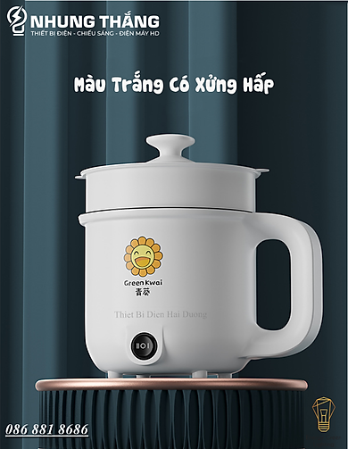 Nồi Lẩu Điện mini SDD-18 – Ca Nấu Mì,Chiên,Sào Đa Năng – Dung Tích 1.8L -Lòng Nồi Inox Chống Dính – Tay Cầm Cách Nhiệt