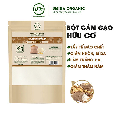 Bột Cám Gạo Nguyên Chất UMIHOME (35g) Dưỡng da loại bỏ mụn, tẩy da chết hiệu quả tại nhà