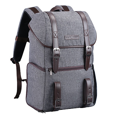 K&F CONCEPT Large Capcity Camera Backpack Photography Storager Bag for SLR DSLR Camera Laptop Grey