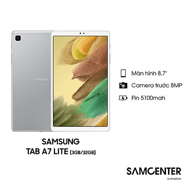Máy tính bảng Samsung Galaxy Tab A7 Lite 3GB/32GB – Hàng chính hãng chưa active