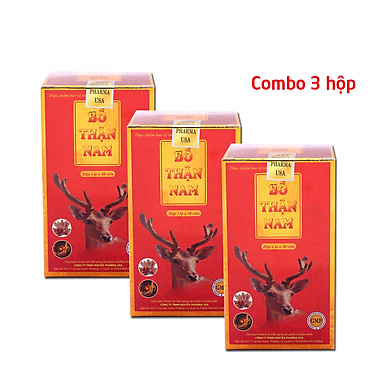 Combo 3 hộp Viên uống tăng cường sinh lý nam, bổ thận tráng dương Bổ Thận Nam Đỏ – Hộp 30 viên, 23 loại thảo dược nhân sâm, ba kích, nhung hươu,…