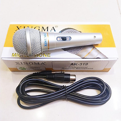 Mic hát karaoke, Micro có dây, Micro Karaoke XINGMA AK-319 cao cấp thế hệ mới chống hú, chống rè