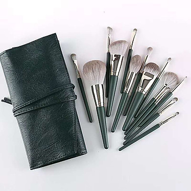 Bộ Cọ Makeup 14 Cây Cán Xanh Cao Cấp Lông Siêu Mịn Tiện Dụng Đầy Đủ Chức Năng Trang Điểm Cá Nhân Hiệu Quả