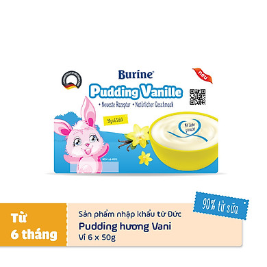 Pudding Ăn Dặm Burine (Hipp) Vị Vani - Nhập Khẩu Đức Dành Cho Trẻ Từ 6 Tháng Tuổi (Vỉ 6 Hũ X 50G) - Link Mua