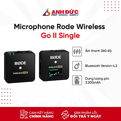 Microphone Rode Wireless Go Ii Single - Hàng Chính Hãng - Link Mua