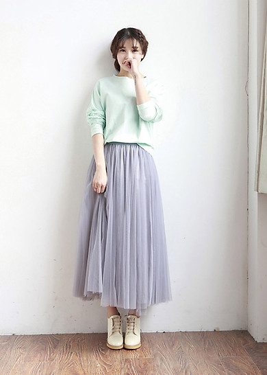 Chân váy midi tulle dài | Tiki.vn