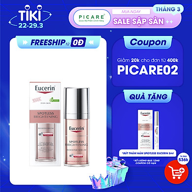 Combo Giảm Thâm Nám & Dưỡng Trắng Eucerin Spotless Brightening Booster Serum 30ml & UltraWhite Spotless Corrector 5ml