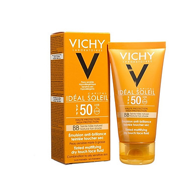 Vichy Capital Soleil BB Emulsion SPF50 - Kem Chống Nắng Che Khuyết Điểm 50ml