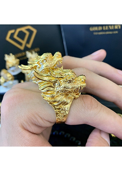 Nhẫn Nam đầu Rồng Mạ Vang 18k Tặng La Bồ đề May Mắn Tai Lộc để Vi điện Thoại Tiki Vn