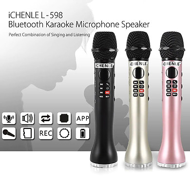 Micro Karaoke Bluetooth L-598 (Đen) - Link Mua