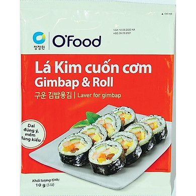 LÁ KIM CUỐN CƠM GIMBAP & ROLL O’FOOD GÓI 5 LÁ x 10G – >>> top1shop >>> tiki.vn