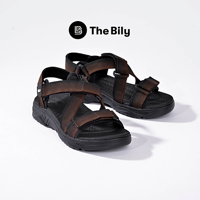 Giày Sandal Nam The Bily Quai Chéo Đôi - Nâu Thổ Cẩm Bl02Ntc - Link Mua