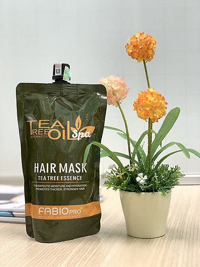 Túi Dầu Hấp Phủ Lụa Mềm Mượt Fabio 500Ml Tea Tree Essence Hair Mask - Link Mua