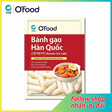 Bánh gạo Hàn Quốc O’Food 350 g, 100% làm từ gạo cao cấp, bánh tok dẻo, dai, thơm – Miwon >>> top1shop >>> tiki.vn
