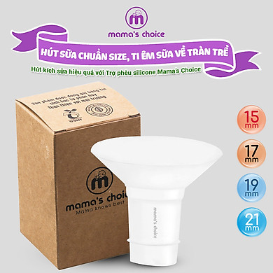 Trợ Phễu Silicone Mama’s Choice NewFit Size 17-19-21mm (Set 1 cái) | Đệm Giảm Hạ Size Phễu, Cup Hút Sữa | Chất Liệu Silicone Cao Cấp Kiểm Định Quốc…