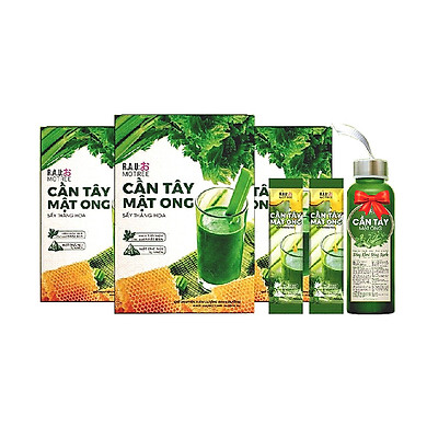 3 Hộp Bột Cần Tây Mật Ong Motree Mẫu Mới Giúp Giảm Cân, Hết Mụn, Sáng Da, Đẹp Dáng, Đào Thải Mỡ Thừa, Thanh Lọc Cơ Thể Tặng Kèm 1 Bình Thủy Tinh…