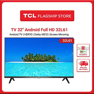 Smart TV TCL Android 8.0 32 inch HD wifi - 32L61 - HDR, Micro Dimming, Dolby, Chromecast, T-cast, AI+IN