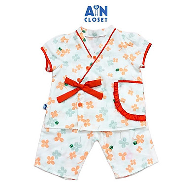 Bộ quần áo lửng bé gái họa tiết Hoa Mẫu đơn cam viền đỏ xô sợi tre – AICDBGHVC8ON – AIN Closet – AIN Closet ,SKU : 4883410861969 >>>🇻🇳 Top1Vietnam 🛒>>> tiki.vn 🇻🇳🇻🇳🇻🇳🛒🛍🛒