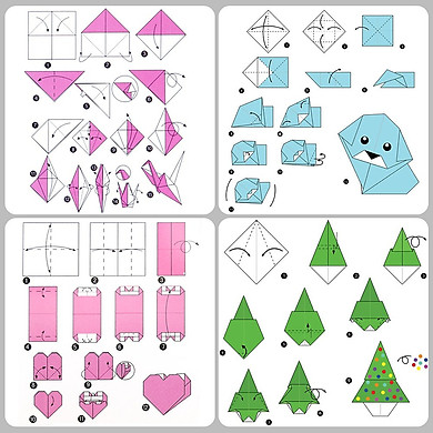 Giấy Gấp Origami, Giấy Thủ Công Gấp Hạc Gấp Hoa Gấp Hình Động Vật ( 7Cm*7Cm 10 Màu 100 Tờ) - Link Mua