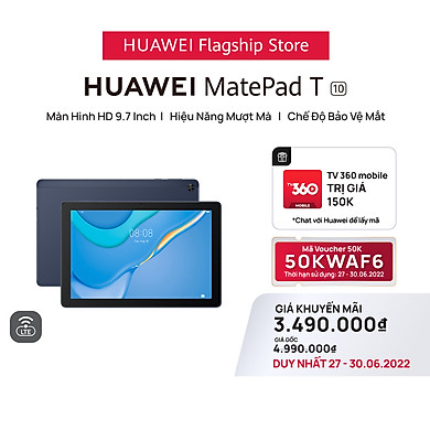 Máy Tính Bảng HUAWEI MatePad T 10 | Hiệu Suất Mượt Mà | Chế Độ Bảo Vệ Mắt | Âm Thanh Nổi Sống Động | Hàng Chính Hãng