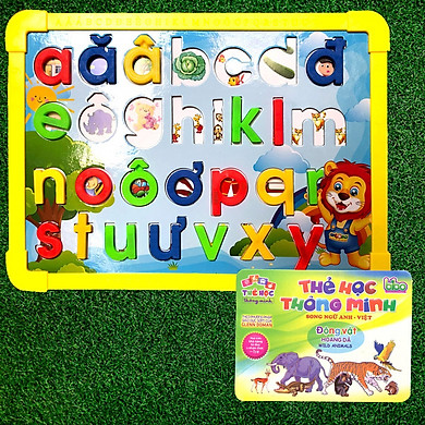 Đồ Chơi Bảng Có Gắn Nam Châm Redi Cho Bé Học Chữ Cái Tặng Kèm Bộ Thẻ Học Thông Minh Song Ngữ Anh Việt (Chủ Đề Ngẫu Nhiên)