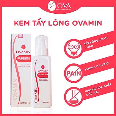 Kem tẩy lông Body OvaMin – triệt lông nách, chân, tay, bikini, vùng kín, an toàn và không gây kích ứng da, 100ml