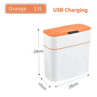 Bộ cảm biến thông minh USB Có thể sạc lại Thùng rác tự động Nhà bếp Phòng khách Phòng tắm Nhà cảm ứng Thùng rác