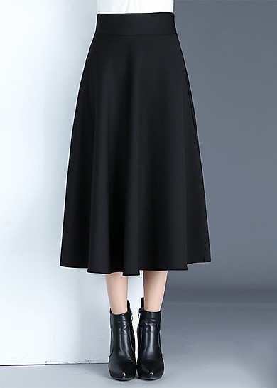 Chân Váy Xòe Dài Hàn Quốc D0417 Đen – >>> top1shop >>> tiki.vn