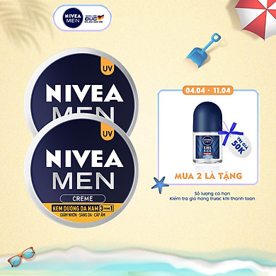 Combo 2 Kem Dưỡng Da Nam NIVEA MEN Creme 3in1 Giúp Giảm Nhờn, Sáng Da, Cấp Ẩm (30ml) – 83923