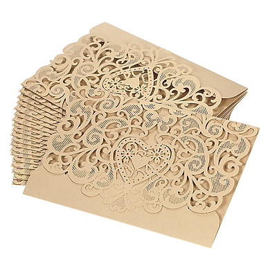 20pcs Set Wedding Invitation Card Cover Pearl Paper Laser Cut 20pcs Set Wedding Invitation Card Cover