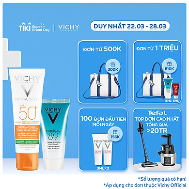 Bộ Kem Chống Nắng Chống Ô Nhiễm, Bụi Mịn Và Căng Mượt Da VICHY Capital Soleil Mattifying