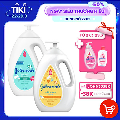 Bộ 2 Chai Sữa Tắm Johnson’s Baby Cho Bé – Milk Rice & Active Fresh – Dung Tích 1000mlx2 – Johnson’s ,SKU : 3094411176969 >>>🇻🇳 Top1Vietnam 🛒>>> tiki.vn 🇻🇳🇻🇳🇻🇳🛒🛍🛒