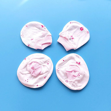 Combo 2 bộ bao tay bao chân cho bé sơ sinh