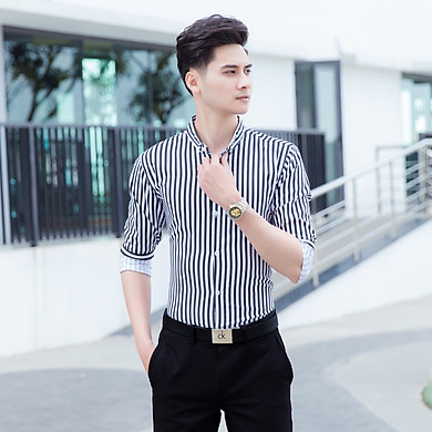 Áo Sơ Mi Nam - Áo Sơ Mi Nam Dài Tay Kẻ Sọc AD08 - Tháng Ba Áo Sơ Mi Nam - Áo Sơ Mi Nam Dài Tay Kẻ Sọc Ad08 - Tháng Ba