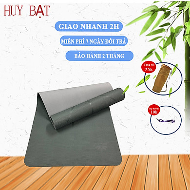 Thảm Yoga Định Tuyến Cao Cấp, Thảm Tập Yoga, Tập Gym 2 Lớp Chất Liệu TPE + Dây Buộc Thảm + Túi Đựng Thảm Cao Cấp (Túi giao màu ngẫu nhiên). – HUY BẠT >>> top1shop >>> tiki.vn