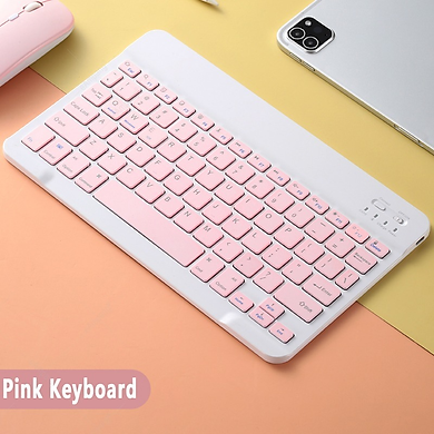 7Inch 10Inch Nhiều Màu Sắc Bàn Phím Tiếng Anh Chuột Cho Máy Tính Bảng Android Cho IPad 9.7 10.5 Mini Không Dây Bàn Phím Bàn Phím Bluetooth