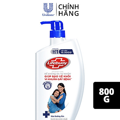 Sữa Tắm Lifebuoy 850g Chăm Sóc Da Dưỡng ẩm Mềm Mịn Giúp Bảo Vệ Khỏi 99.9% Vi Khuẩn Và Ngăn Ngừa Vi Khuẩn Lây Lan Trên Da