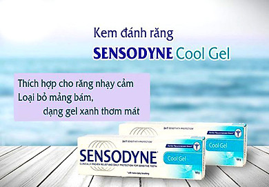 Combo 2 Kem đánh răng SENSODYNE Cool Gel – mát lạnh (100g)