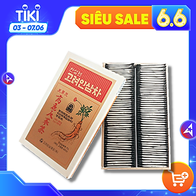 Trà hồng sâm Hàn Quốc Okinsam Hộp gỗ 100 gói – Dạng bột giúp giải nhiệt, giảm mệt mỏi, tỉnh táo tinh thần