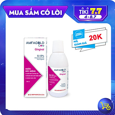Nước Súc Miệng Chăm Sóc Chuyên Sâu Amfagold Care Gingival 0.12% Chlorhexidine