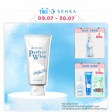 Sữa Rửa Mặt Tạo Bọt Chiết Xuất Đất Sét Trắng Senka Perfect White Clay New 14840 (120g)