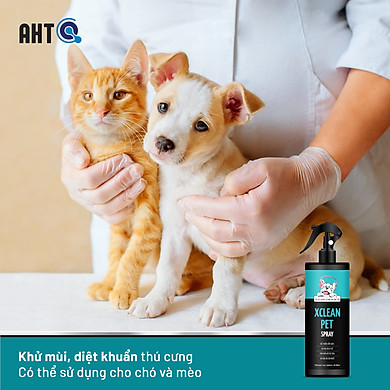 CHAI XỊT NANO BẠC DIỆT KHUẨN KHỬ MÙI HÔI THÚ CƯNG, MÙI HÔI CHÓ MÈO, XỊT THƠM MIỆNG THÚ CƯNG-XCLEAN PET 500ML-NANO BẠC AHT CORP (AHTC)