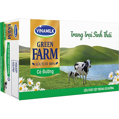 Thùng 48 Sữa Tươi Tiệt Trùng Vinamilk Green Farm – Sữa Tươi 100% Có Đường 110ml – Vinamilk , SKU-8373616280566 – tiki.vn🛒Top1Shop🛒🛍🛒