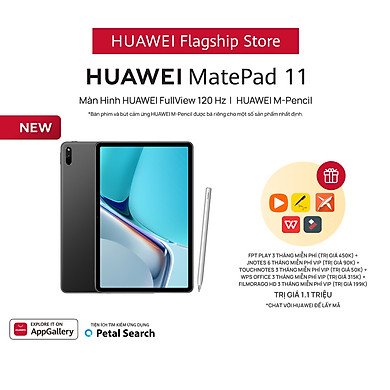 Máy Tính Bảng Huawei MatePad 11 | Màn Hình HUAWEI FullView 120 Hz | Kèm Bút cảm ứng Huawei M-Pencil + Bàn phím Smart Magnetic Keyboard
