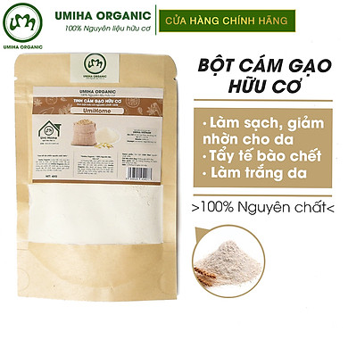 Bột Cám Gạo Nguyên Chất UMIHOME (35g) Dưỡng da loại bỏ mụn, tẩy da chết hiệu quả tại nhà