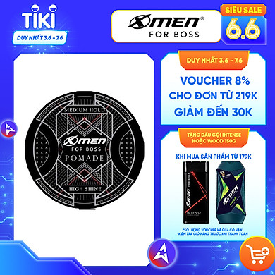 Pomade tạo kiểu tóc X-Men For Boss Medium Hold – Vuốt ngược sành điệu 60g